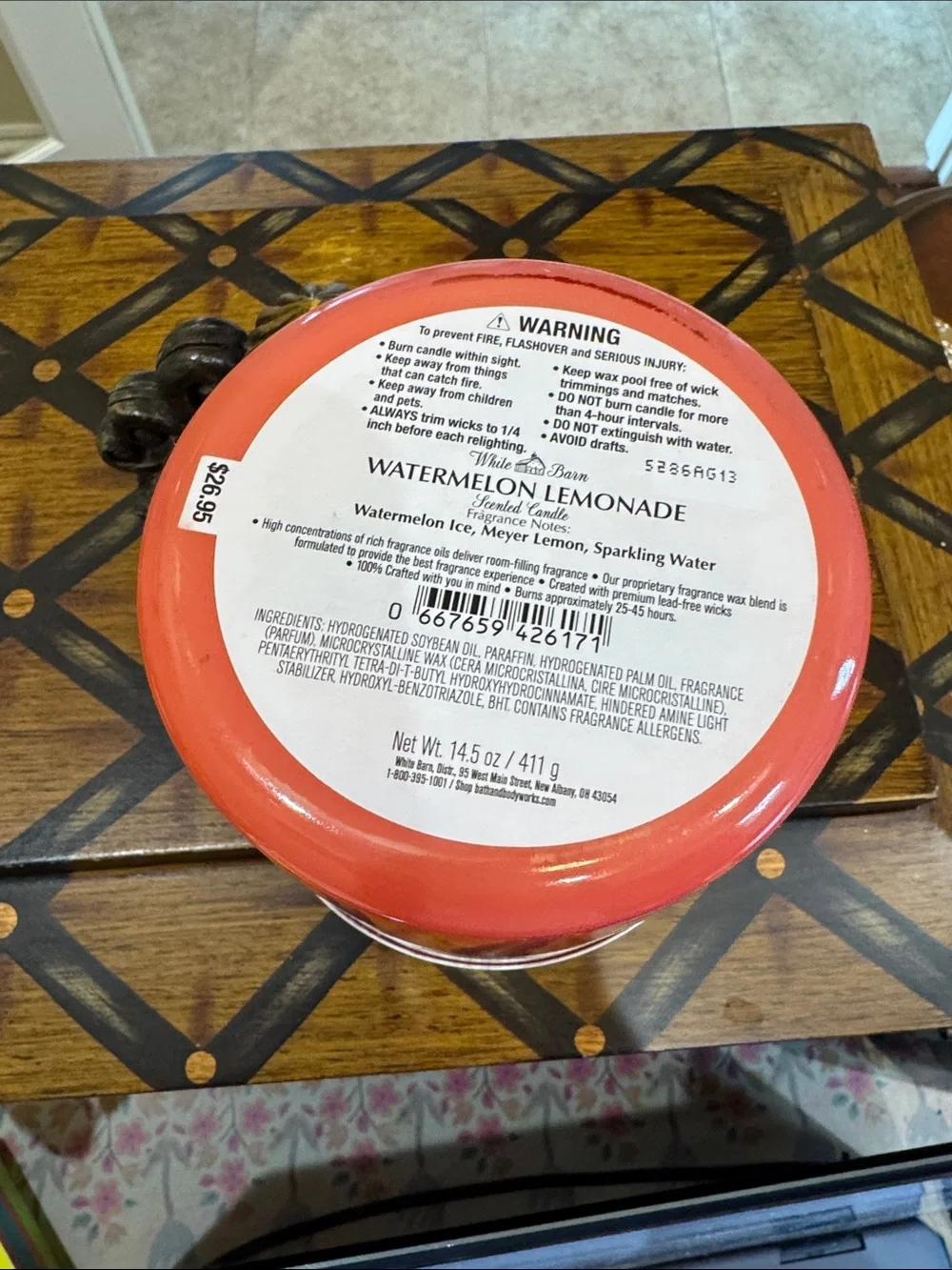 Bath & Body Works Watermelon Lemonade Candle